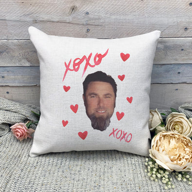 Custom Xoxo Pillowcase, Photo Pillowcase, Custom Photo Pillowcase, Valentine Pillowcase, Linen Pillowcase, Personalized Photo Pillowcase, Picture Pillowcase, Custom Pillow Cover