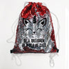 Reversible Sequin Drawstring Bag, Personalized Sequin Bag "Be a Caticorn"