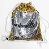 Reversible Sequin Drawstring Bag, Personalized Sequin Bag