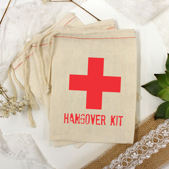 Muslin Bag - "Hangover Kit" - Set of 25