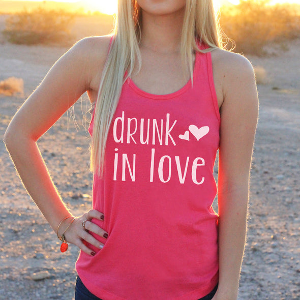 Women's Razor Back Tank Top "Drunk in Love"