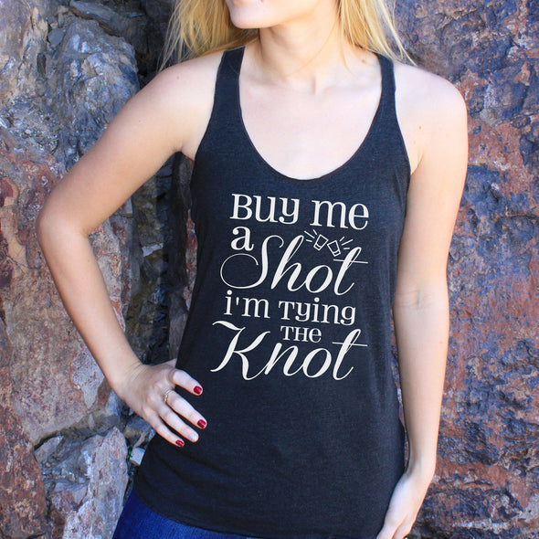 Women's Razor Back Tank Top "Buy me a Shot"