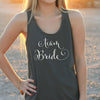 Women's Razor Back Tank Top "Team Bride"