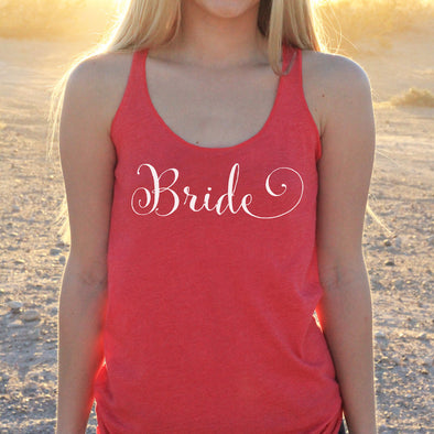 Women's Razor Back Tank Top "Bride"