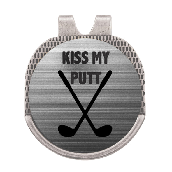 Kiss My Putt Hat Clip Ball Marker