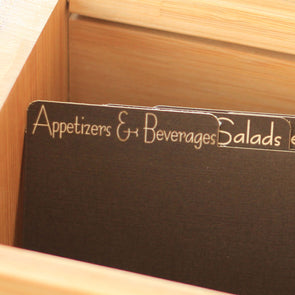 Custom Engraved Recipe Dividers - Set of 6