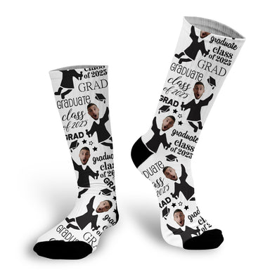 Class of 2022 Face Socks, Photo Sock for Graduation, Funny Grad Socks, Graduation Face Photo Sock