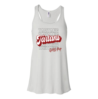 Tartans Pep Tank Top - Red, Black & White