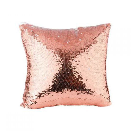 Reversible Sequin Photo Pillowcase , Rose Gold Sequin Pillowcase, Reversible Pillowcase with Pet Photo