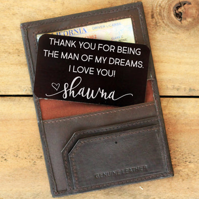 Wallet Note Insert - Man Of My Dreams